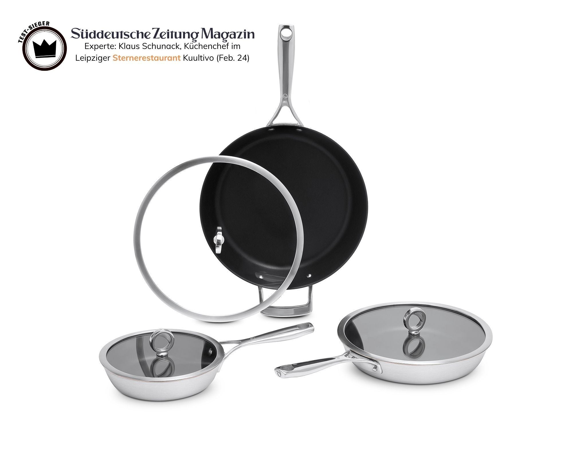 Olavson beschichtetes Pfannenset 20 + 26 + 30 cm