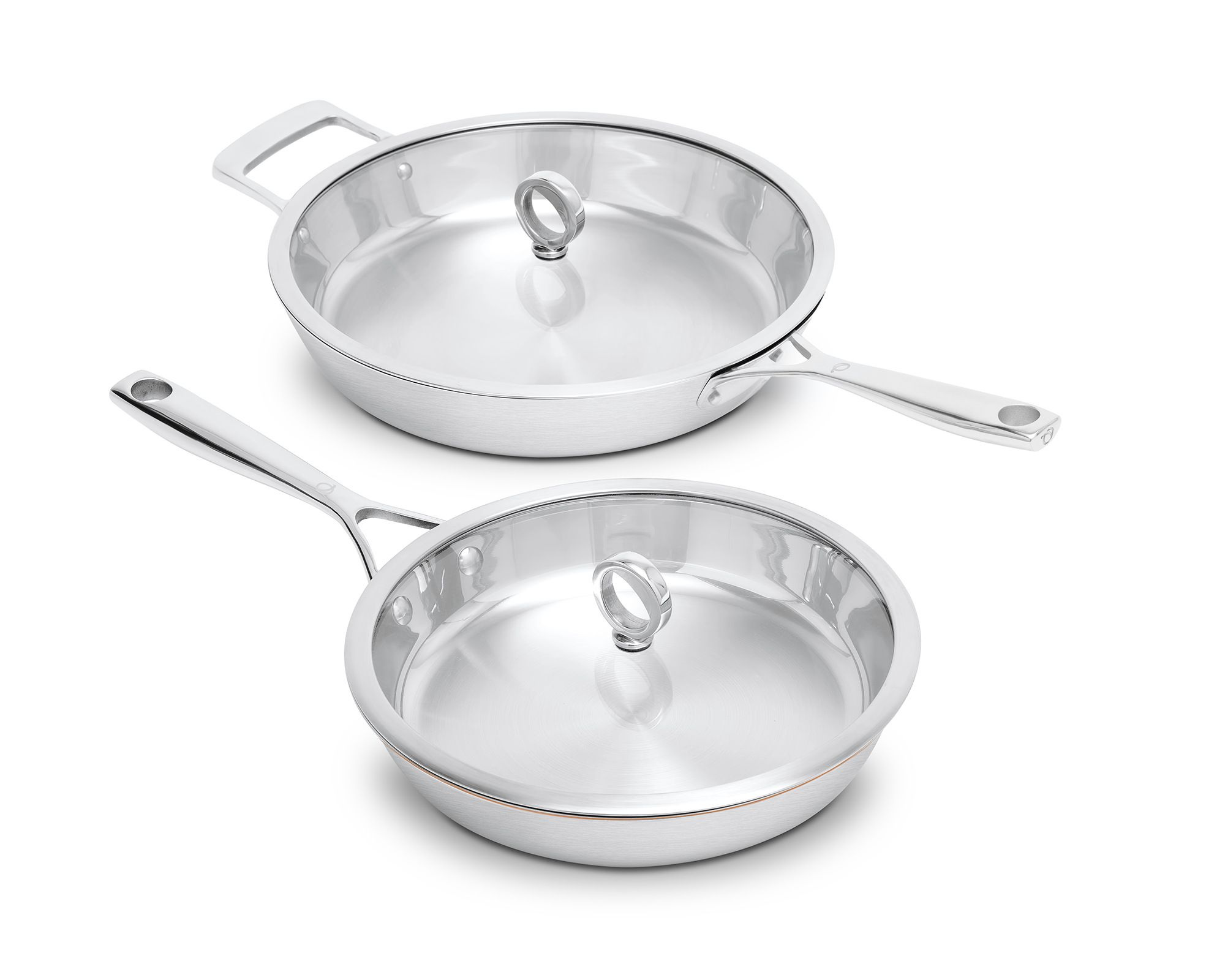 Koperen kern pannensets ongecoat
