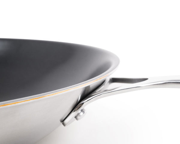 Kupferkern Wok, beschichtet, Stielgriff
