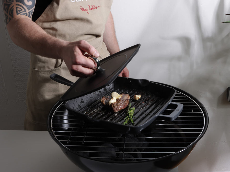 Besonders schwere Grillpresse